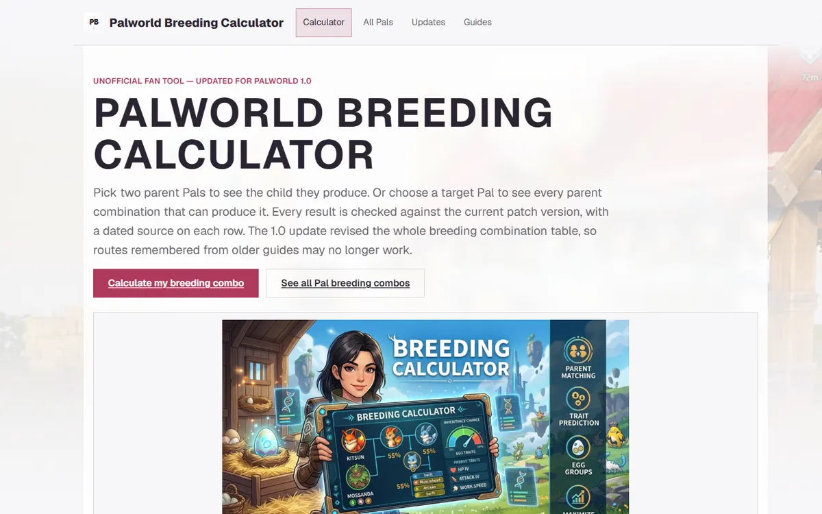 Palworld Breeding Calculator